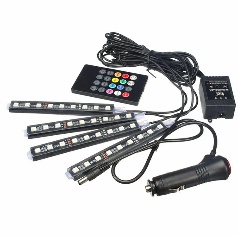σύστημα εσωτερικού φωτισμού αυτοκινήτου rgb 12v-oem