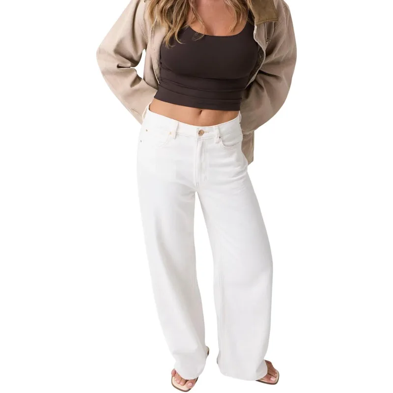 Παντελόνα Guess WIDE LEG ANKLE W6GAJC D1125