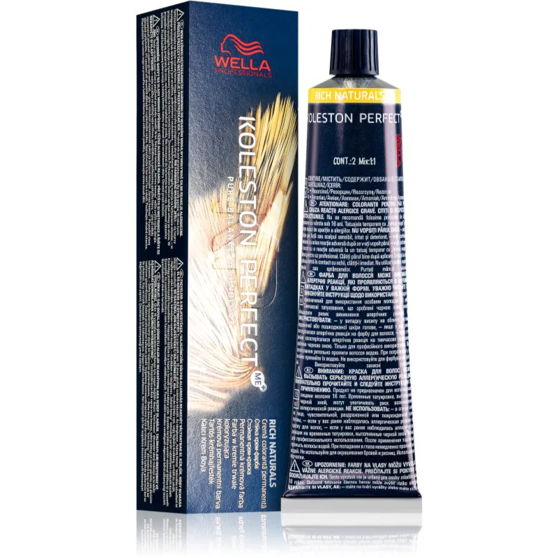 Wella Professionals Koleston Perfect ME+ Rich Naturals μόνιμη βαφή μαλλιών απόχρωση 8/1 60 ml