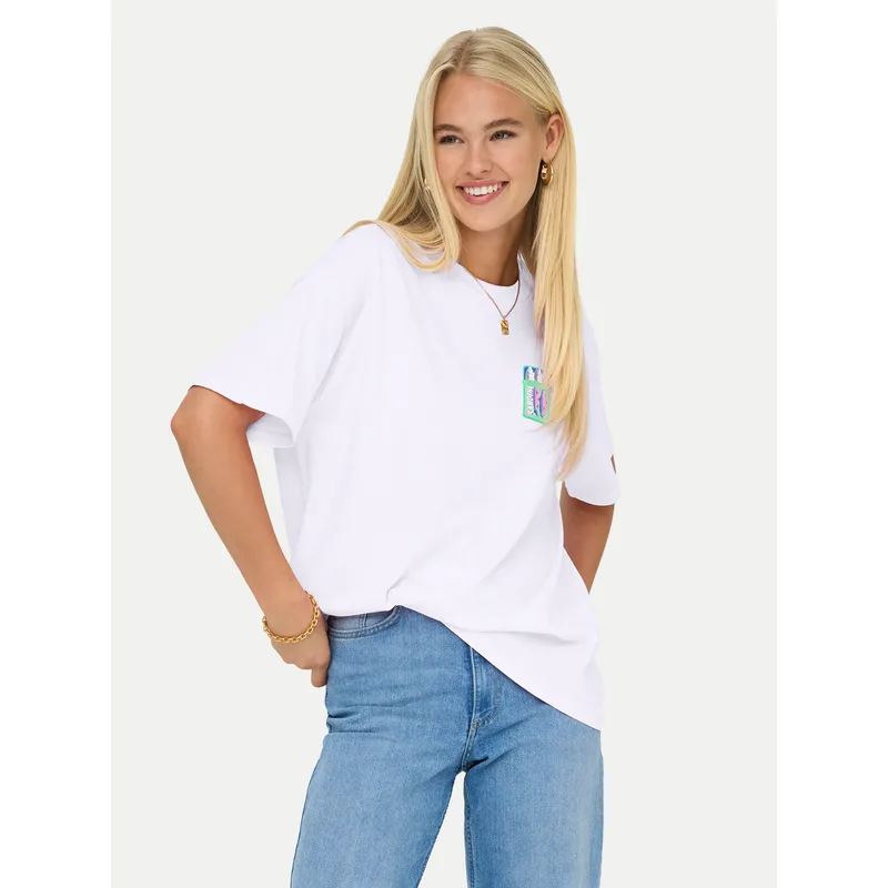 ONLY T-Shirt Vivvi 15346761 Λευκό Regular Fit
