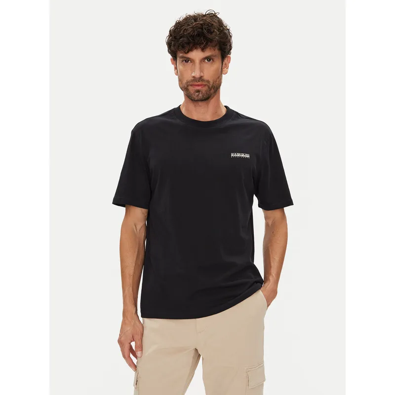 Napapijri T-Shirt Smallbox NP0A88TR Μαύρο Regular Fit