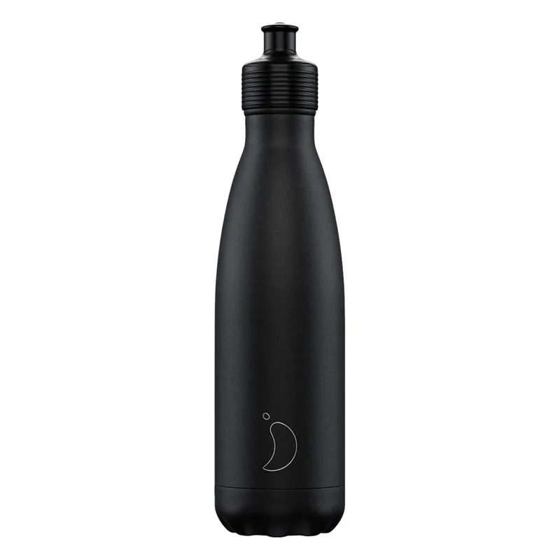 Μπουκάλι Θερμός 500ml Chilly's Με Sport Πώμα Black