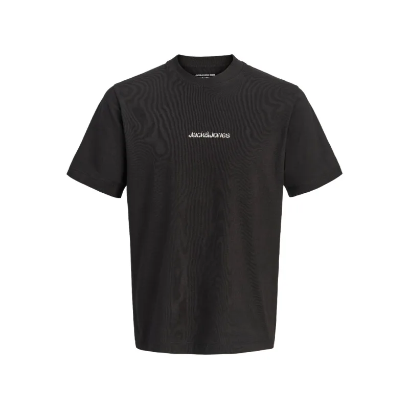 Jack & Jones "Echo Graphic Backprint" T-shirt σε Plus fit γραμμή,με μεταξοτυπία στο στήθος και την πλάτη - Black