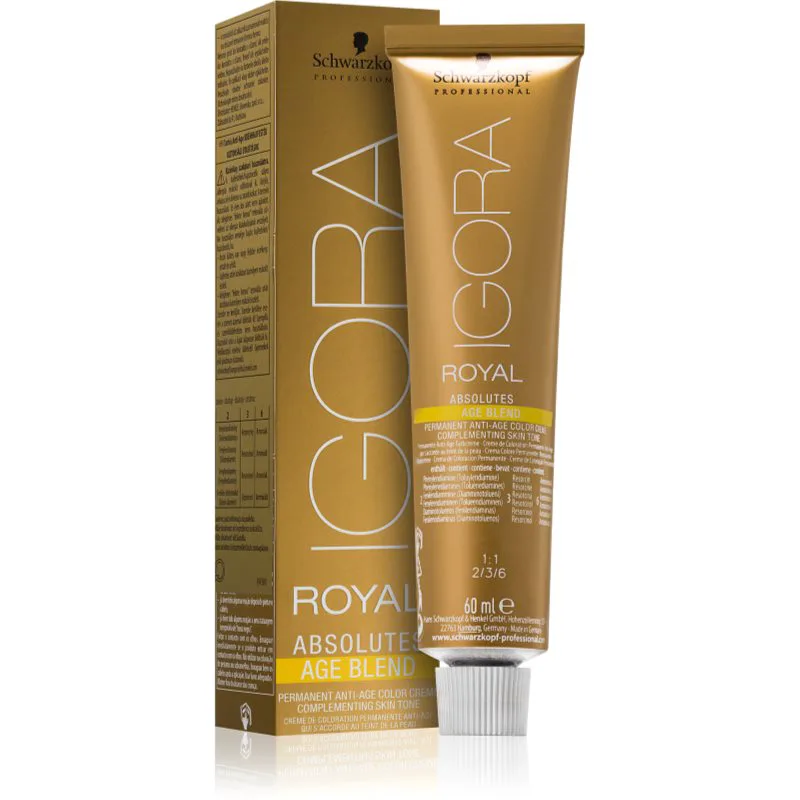 Schwarzkopf Professional IGORA Royal Absolutes Age Blend βαφή μαλλιών απόχρωση 8-140 Light Blonde Cendré Μπεζ Natural 60 ml