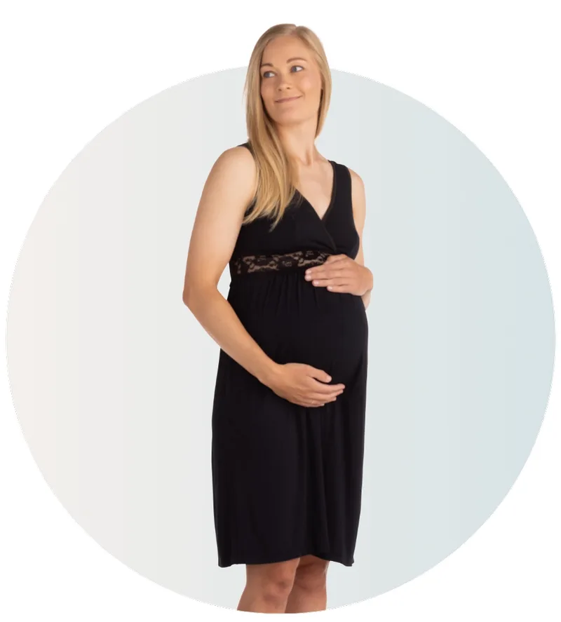 Νυχτικό Θηλασμού Maternity & Nursing Nightie Μαύρο Medium Carriwell CW602100 (Χρώμα: Μαύρο, Μέγεθος: Medium) - Carriwell - CW602100