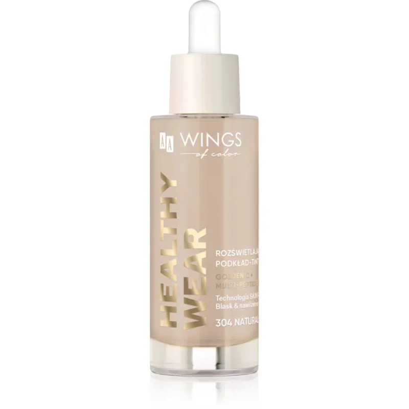 AA Wings of Color Healthy Wear Radiant Foundation λαμπρυντικό ενυδατικό μεικ απ απόχρωση 304 Natural Μπεζ 30 ml