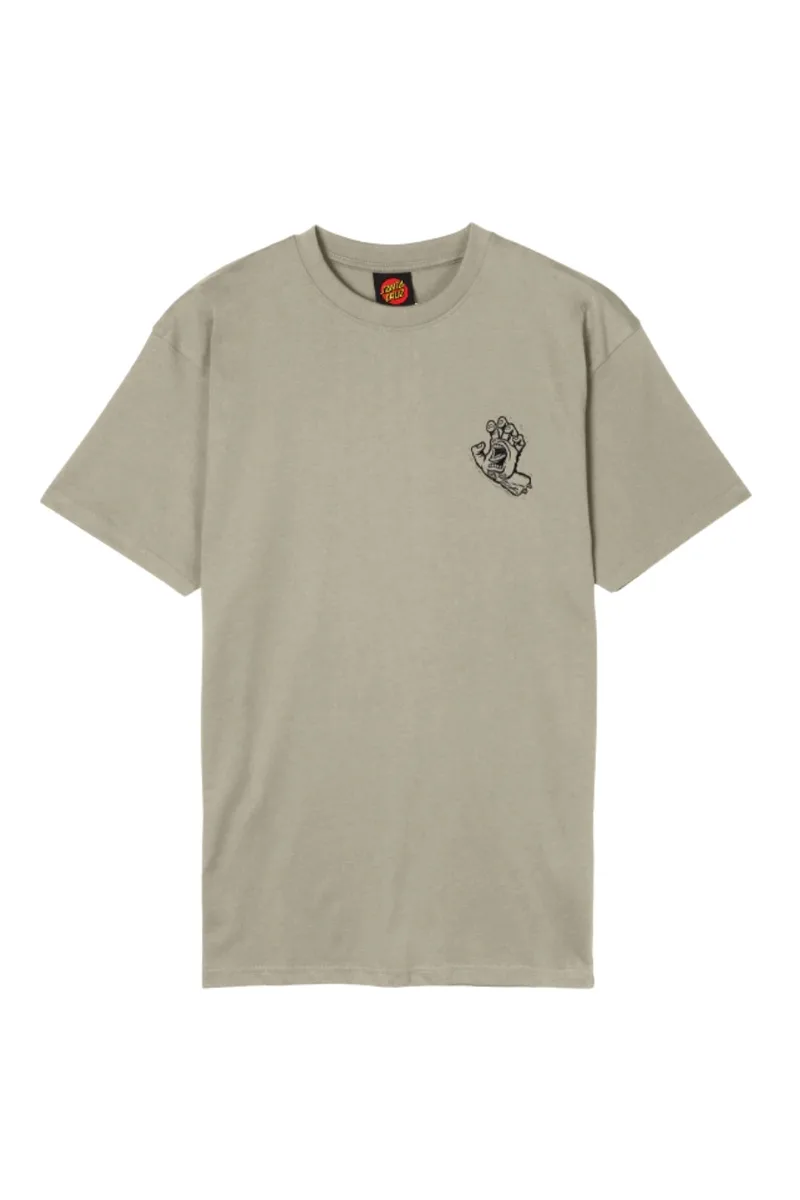 SANTA CRUZ T-Shirts Stamped Screaming Hand T-Shirt - GREY-SCA-TEE-13437-GREY