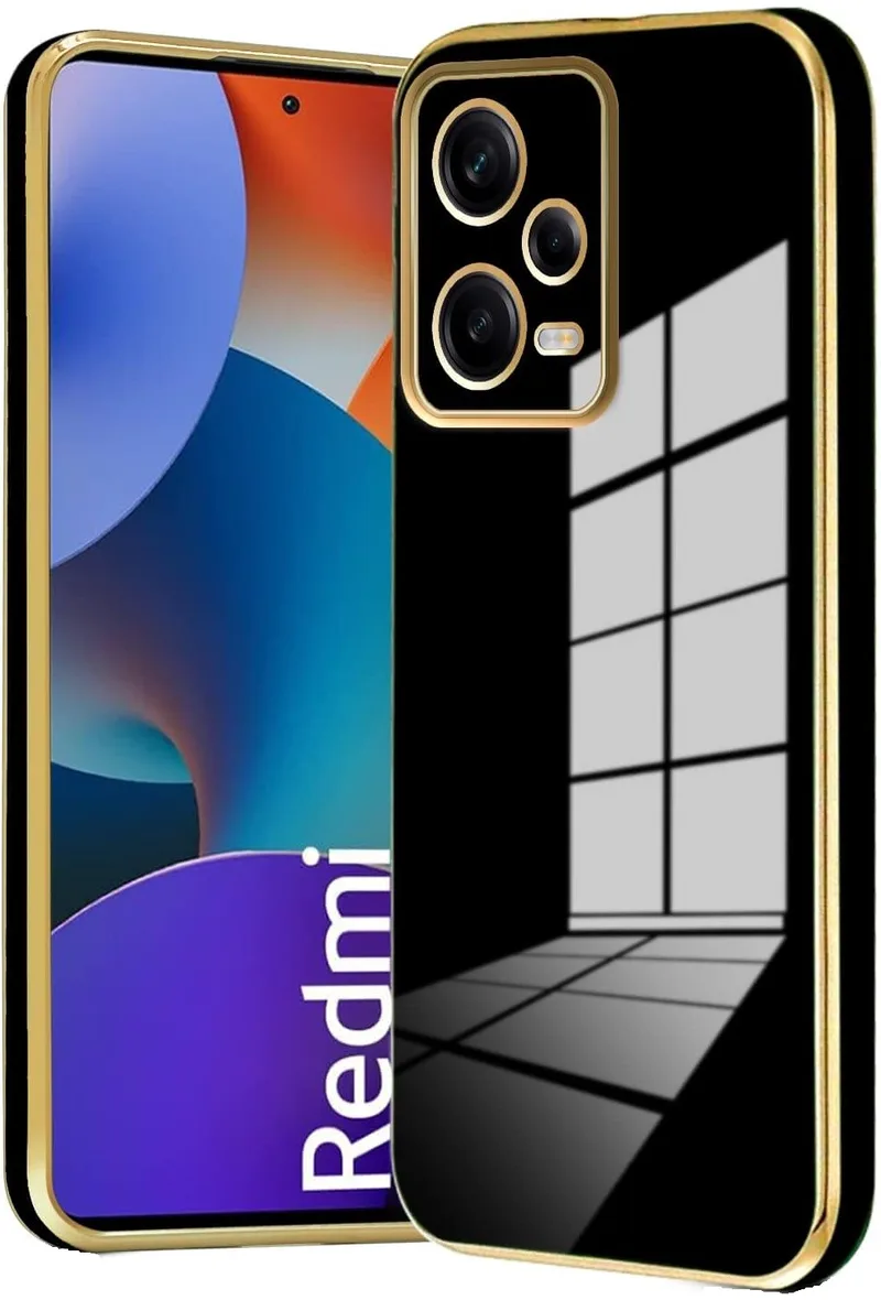 Bodycell Χρυσό Plated - Θήκη Σιλικόνης Xiaomi Redmi Note 12 5G / Poco X5 - Black (5206015071706)