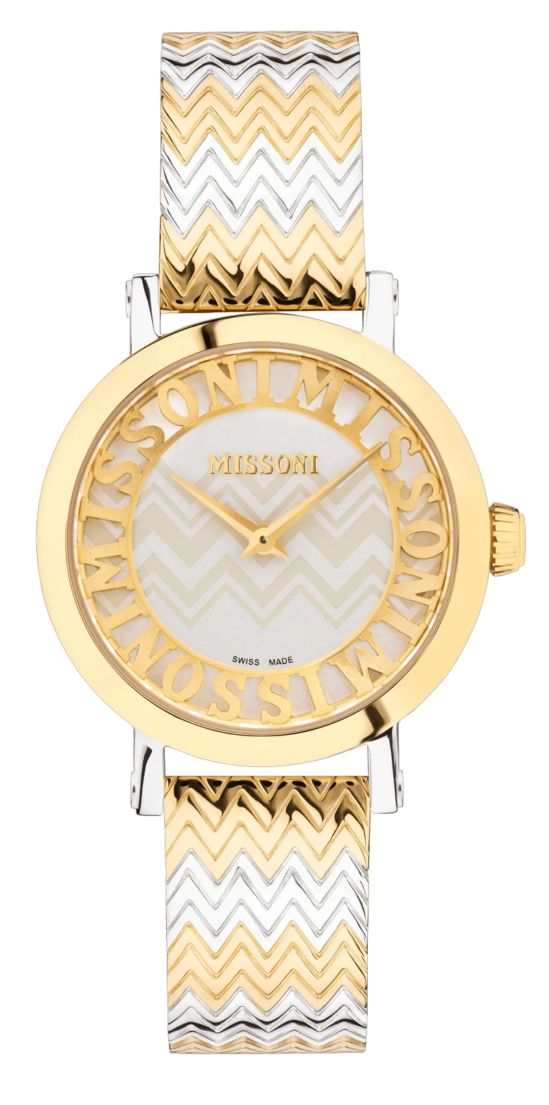 MISSONI Melrose Swiss Made - MWCY00323 Silver & Χρυσό case with Stainless Steel Bracelet