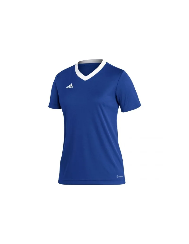 Adidas Entrada 22 Γυναικείο Αθλητικό T-shirt Fast Drying με V Λαιμόκοψη Navy Μπλε HG3947