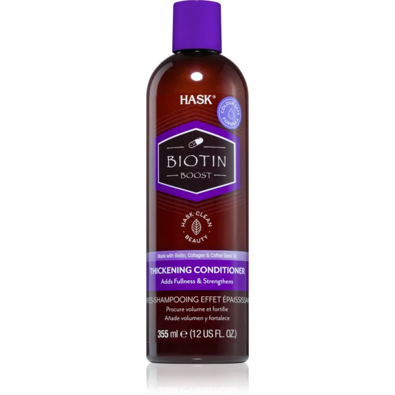 HASK Biotin Boost δυναμωτικό μαλακτικό για όγκο μαλλιών 355 ml