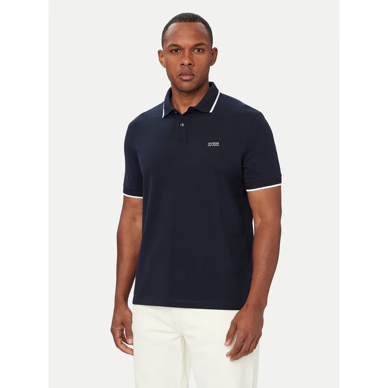 Guess Polo M6YP47 K4898 Σκούρο μπλε Regular Fit