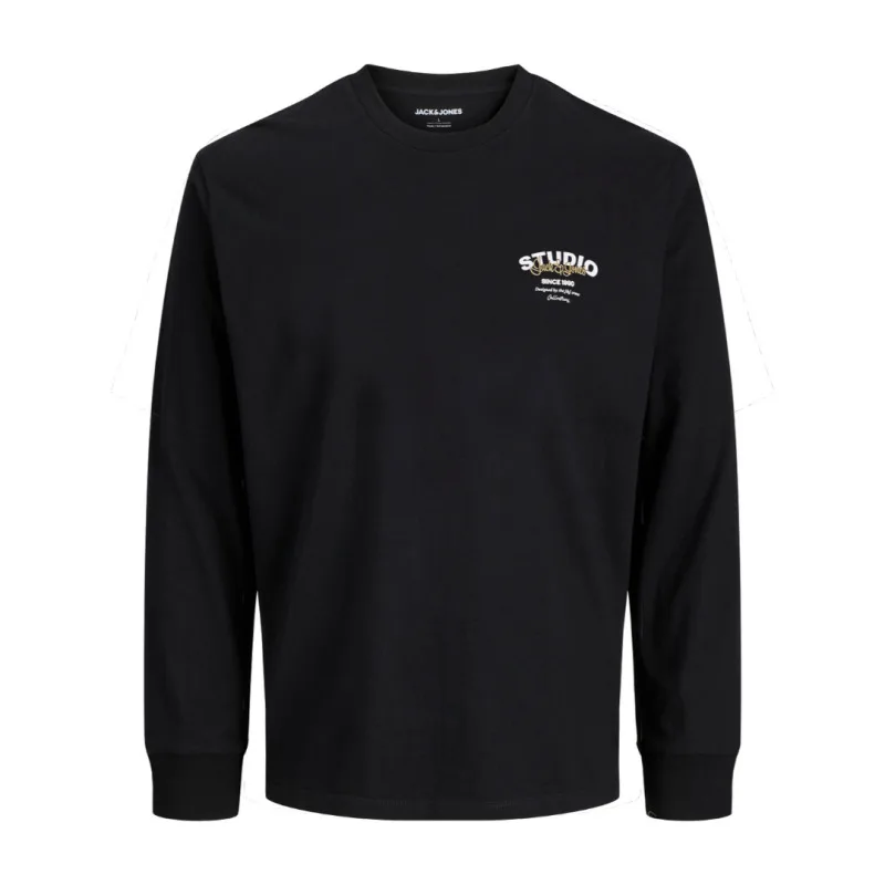 Jack & Jones "Yuki Tee",μακό μπλούζα με μεταξοτυπία - Black