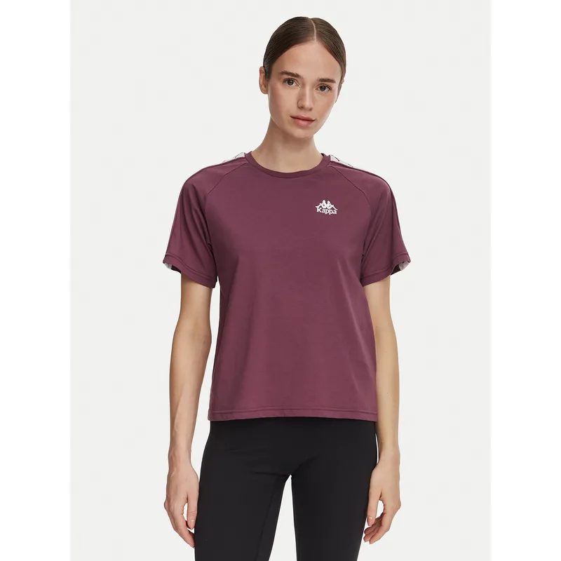 Kappa T-Shirt 371U6WW Μωβ Regular Fit