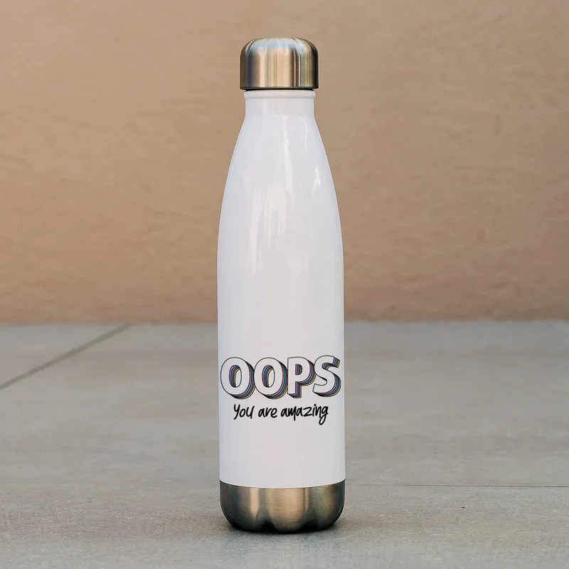 Oops You Are Amazing - Μπουκάλι Θερμός 500ml - Λευκό