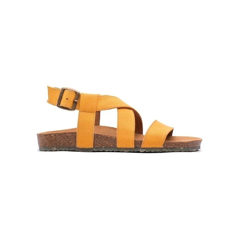 Σανδάλια χωρίς τακούνι Zouri Sand - Mustard