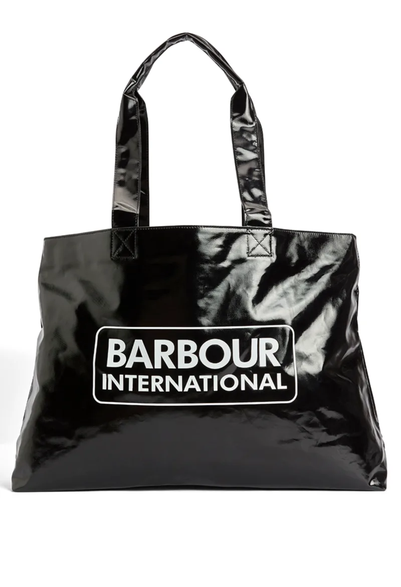 ΓΥΝΑΙΚΕΙΑ ΤΣΑΝΤΑ HIGH SHINE TOTE BAG BARBOUR INTERNATIONAL ΜΑΥΡΟ