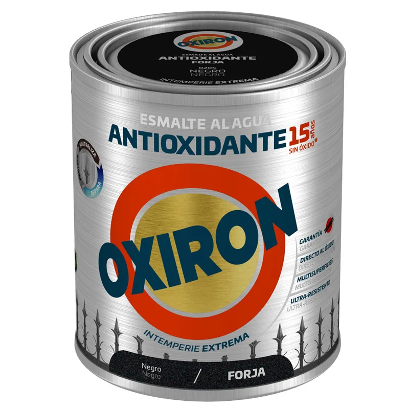 Χρώμα Αντισκωριακό Νερού TITAN OXIRON LISO FORJA AGUA NEGRO 750ml