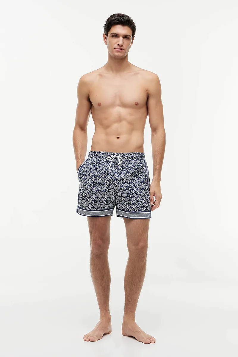 Tommy Hilfiger αντρικό μαγιό Print Mid Length Swim Shorts-UM0UM03822-0YC