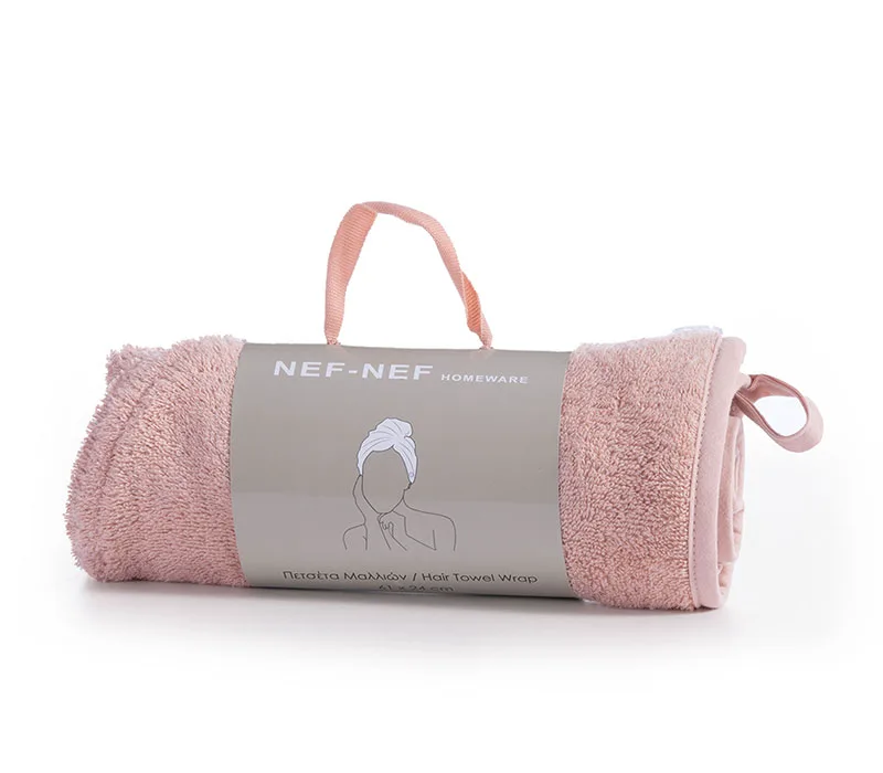 Πετσέτες Μαλλιών 61x24 Nef-Nef Homeware Sandy Ροζ
