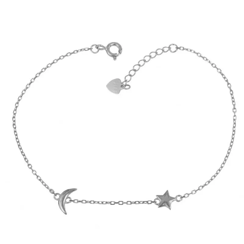 Ασημένιο βραχιόλι 925 Moon and Star 044303 044303 Ασήμι