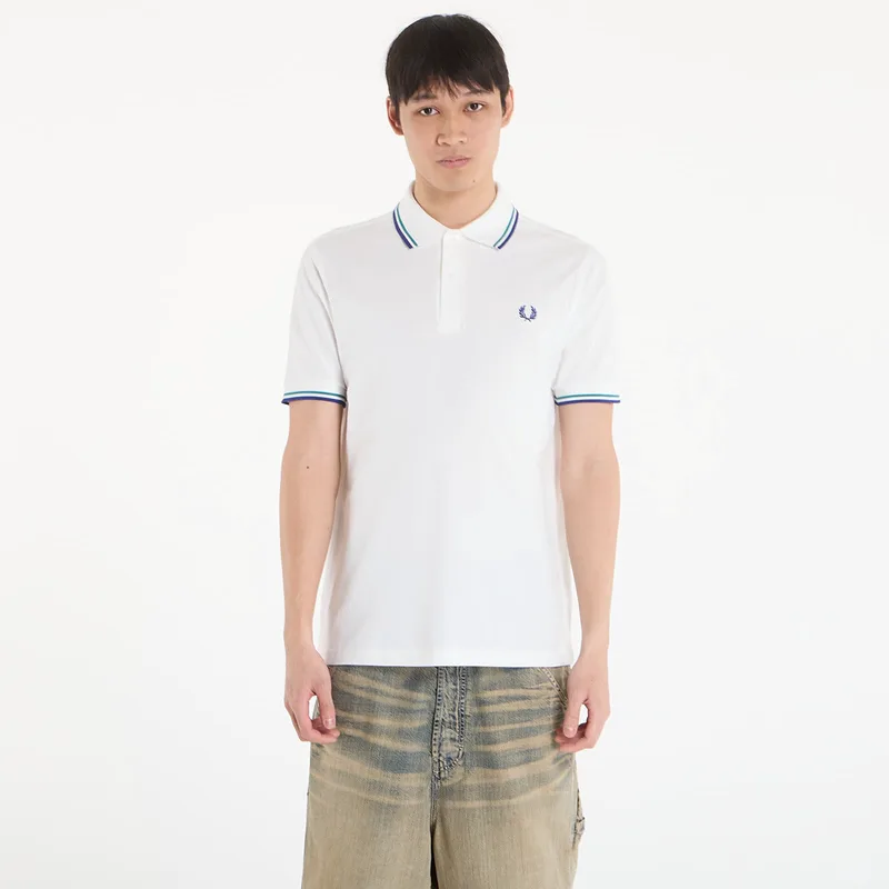 Μπλουζάκι FRED PERRY Twin Tipped Fred Perry Shirt Snwh/ Depmn/ Sohec XL