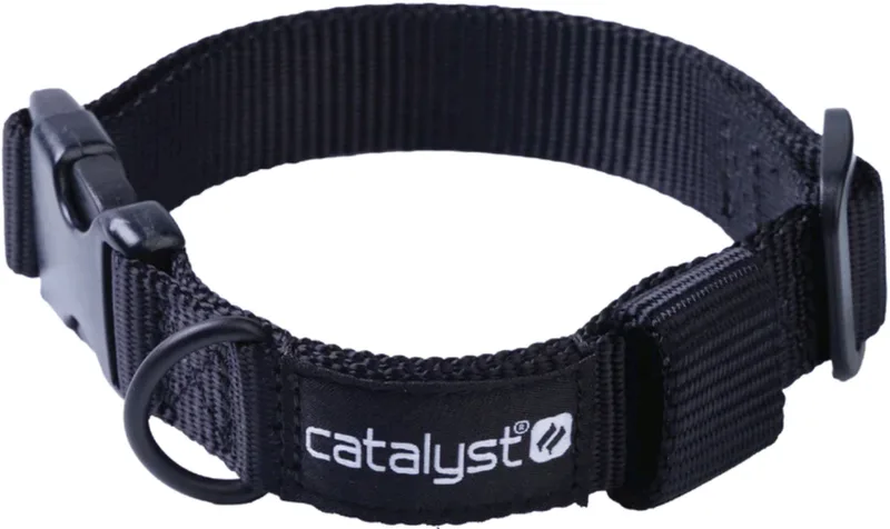 Catalyst Dog Collar for Total Protection Clip-It Case - Ρυθμιζόμενο Κολάρο Κατοικιδίων για Αδιάβροχη Θήκη Apple AirTag 2 / 1 Total Protection Clip-It της Catalyst - M - 35-49 cm - Black (CATPCBLKM)