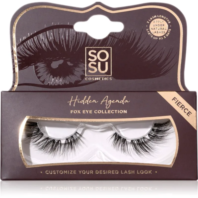 SOSU Cosmetics Hidden Agenda Fox Eye Collection τεχνητές βλεφαρίδες απόχρωση Fierce 1 τμχ