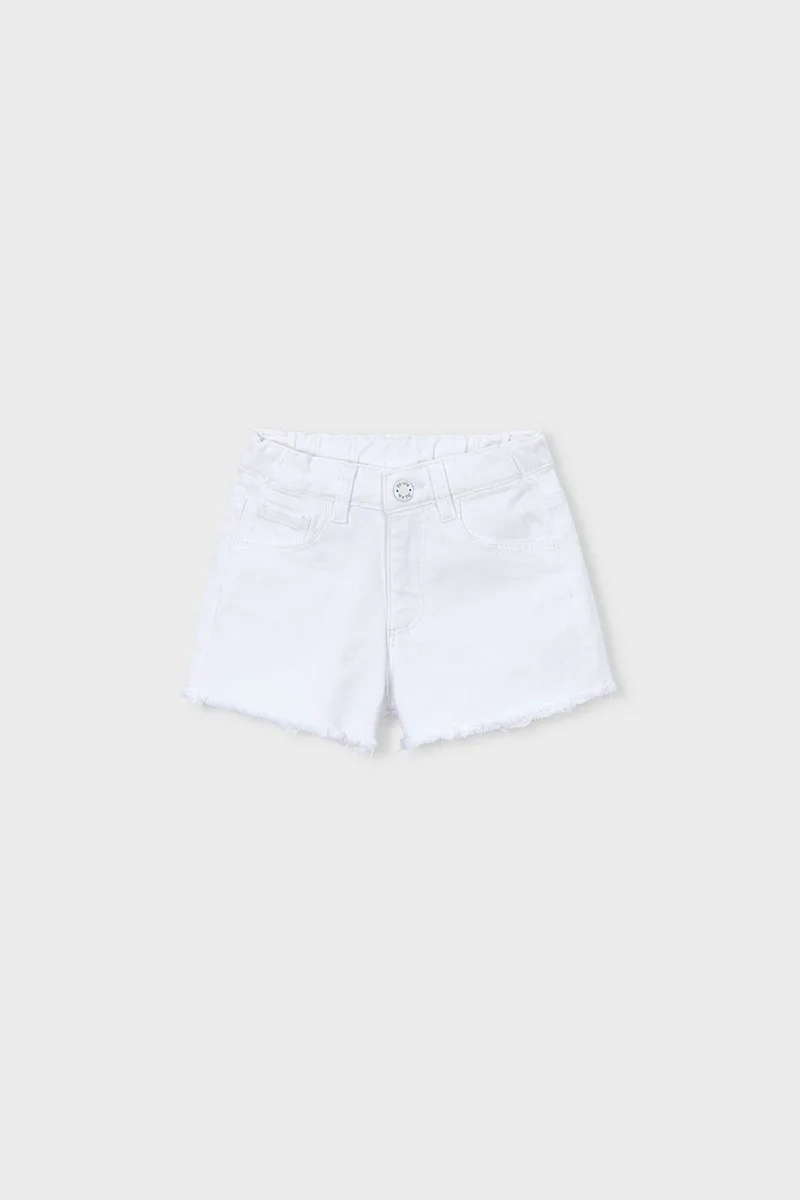 Mayoral παιδική βερμούδα denim μονόχρωμη - 234-S26 Λευκό