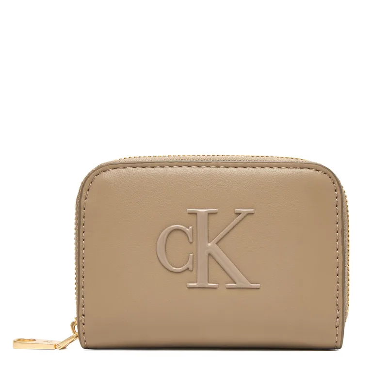 Πορτοφόλι Calvin Klein Bold Ck Medium Zip Around LV04F1154G Μπεζ