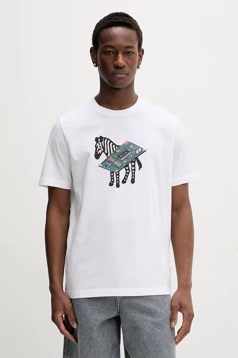 PS Paul Smith T-shirt ανδρικό βαμβακερό