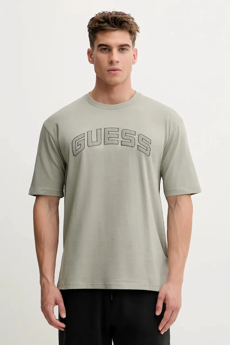 Βαμβακερό μπλουζάκι Guess SHINGO