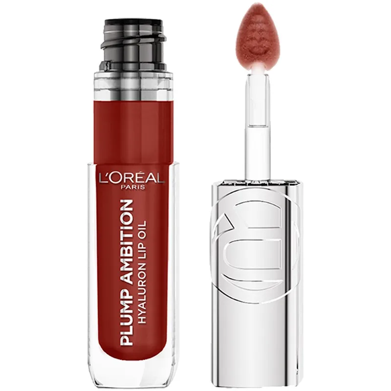 L'Oreal Paris Plump Ambition Hyaluron Lip Oil Ενυδατικό Λάδι Όγκου Χειλιών με Υαλουρονικό Οξύ 24ωρης Διάρκειας 5ml - 485 Wine O'Clock