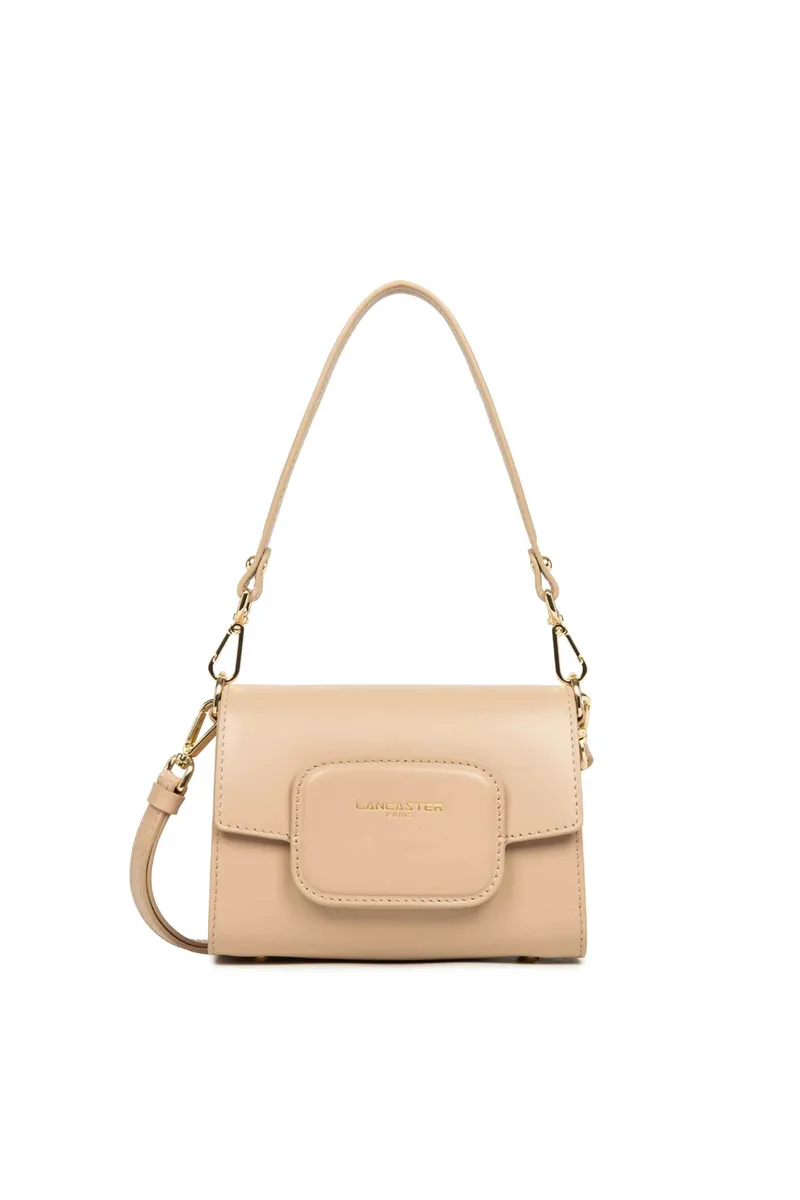 Lancaster γυναικεία δερμάτινη τσάντα crossbody "Paris Pad Mini" - 480-059 Μπεζ