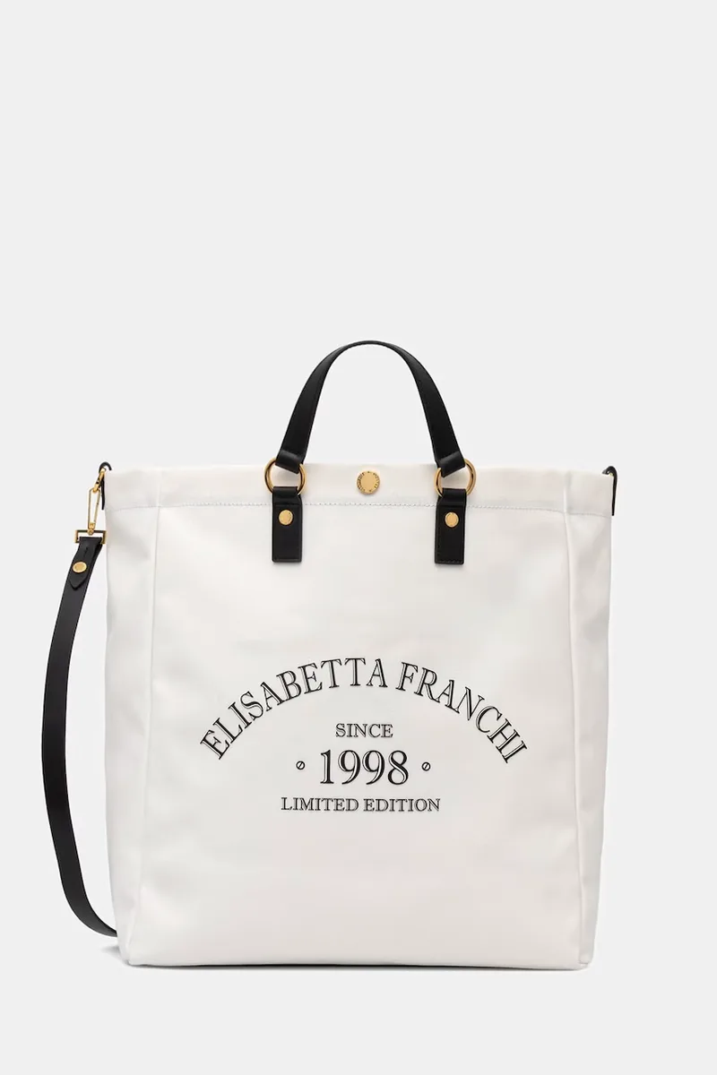 Elisabetta Franchi τσάντα shopper γυναικεία βαμβακερή