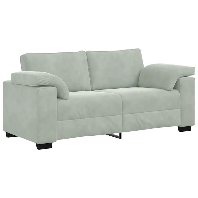 vidaXL Καναπές Διθέσιος Ανοιχτό Γκρι 180 x 77 x 82 εκ. Βελούδο