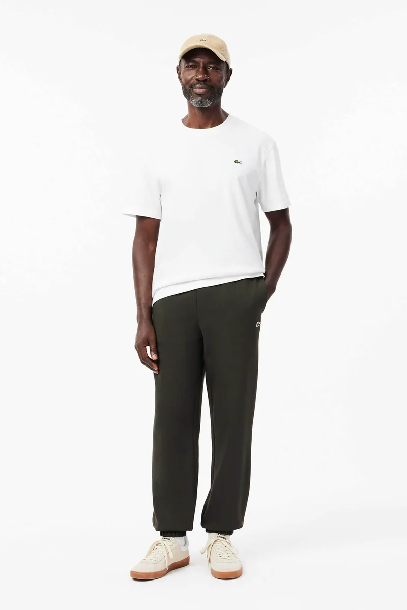 Lacoste ανδρικό παντελόνι φόρμας με κεντημένο λογότυπο Regular Fit - XH9610 Χακί