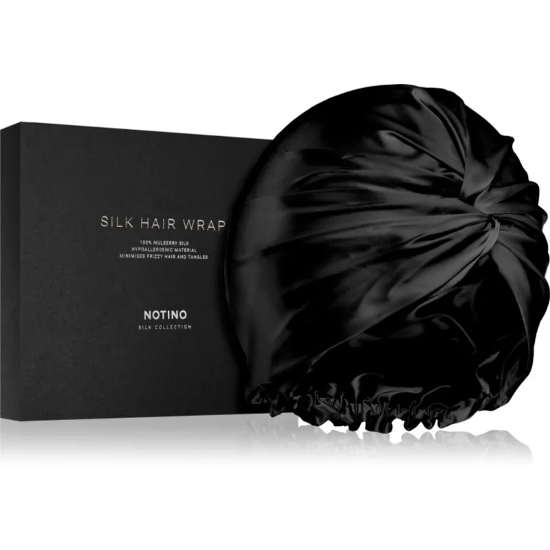 Notino Silk Collection Hair wrap μεταξωτό τουρμπάνι μαλλιών Black 1 τμχ