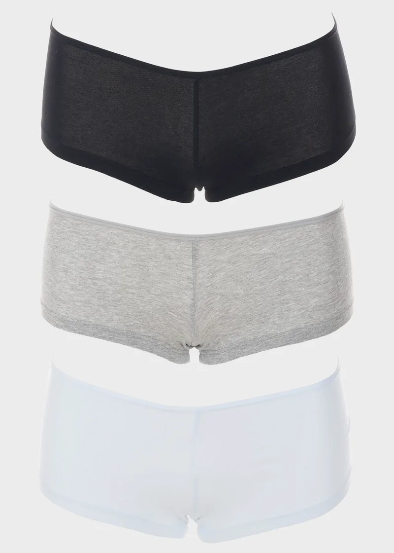 Γυναικείο boxer μονόχρωμο. Συσκευασία 3pack MULTI COLOUR