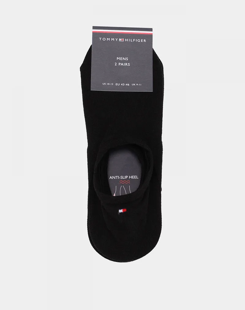 TOMMY HILFIGER TH MEN FOOTIE 2P 382024001-200 Black