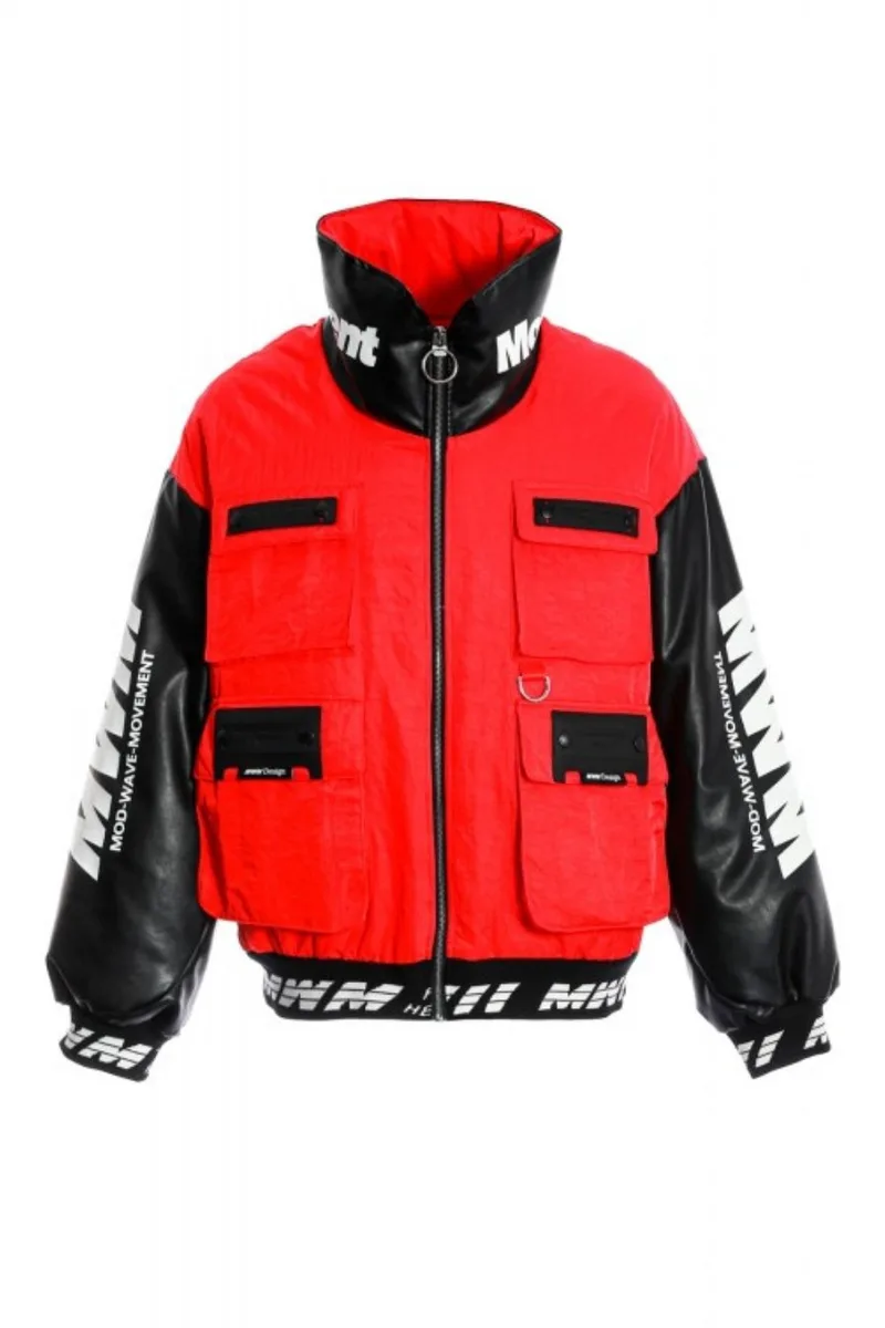 MOD WAVE MOVEMENT Μπουφάν CAPSULE BLACK- MW093070134 - ΚΟΚΚΙΝΟ-MW093070134-RED