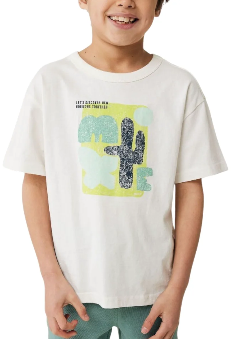 Μπλούζα Κοντομάνικη Mexx With Print MF007805441B-Off White Αγόρι