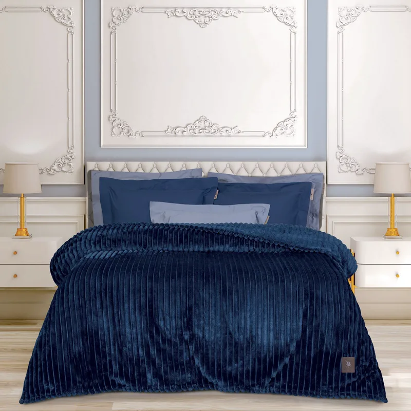 Κουβέρτα Fleece Υπέρδιπλη Greenwich Polo Club 3487 Blue 220x240