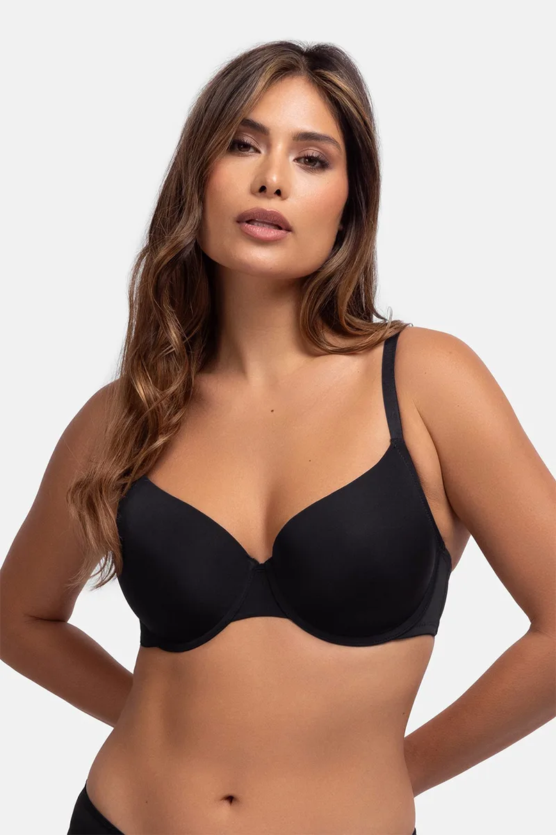 Dorina Σουτιέν "Michelle/Eco" Demi 3/4 με ήπια ενίσχυση και μπανέλα (B, C, D, E Cup)-D17195MI033-BK0001