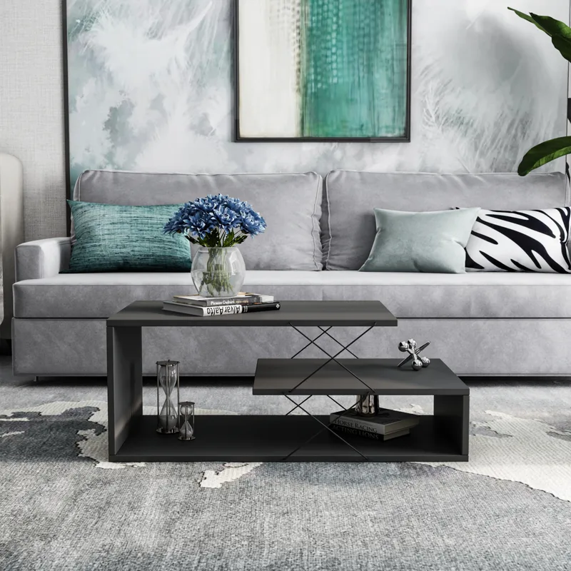 Τραπέζι Σαλονιού Cayenne - Anthracite 854Kln2821 (100x40x50)
