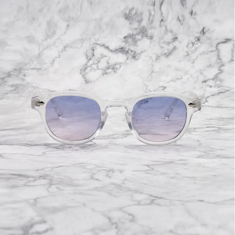 JOHNNY CLEAR Tinted Sunglasses | Clear | Blue to Ροζ Shades | Explicit Poets Sunglasses