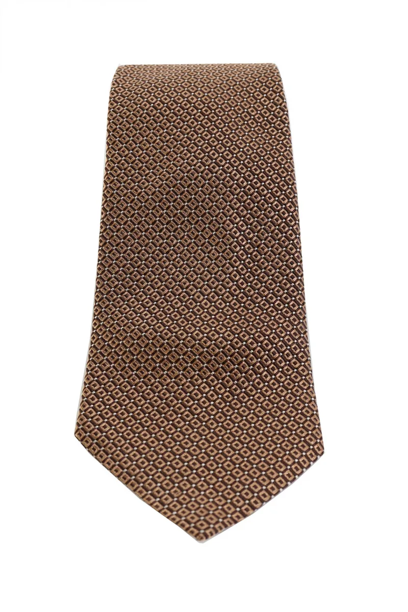 GIORGIO ARMANI ΓΡΑΒΑΤΑ 9CM ΜΙΚΡΟΣΧΕΔΙΟ ΜΠΡΟΝΖΕ