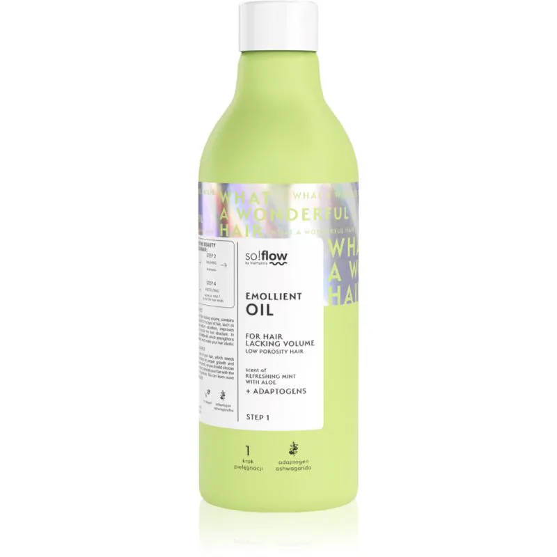 so!flow Low Porosity Hair Emollient Oil αναγεννητικό λάδι για τα μαλλιά 150 ml