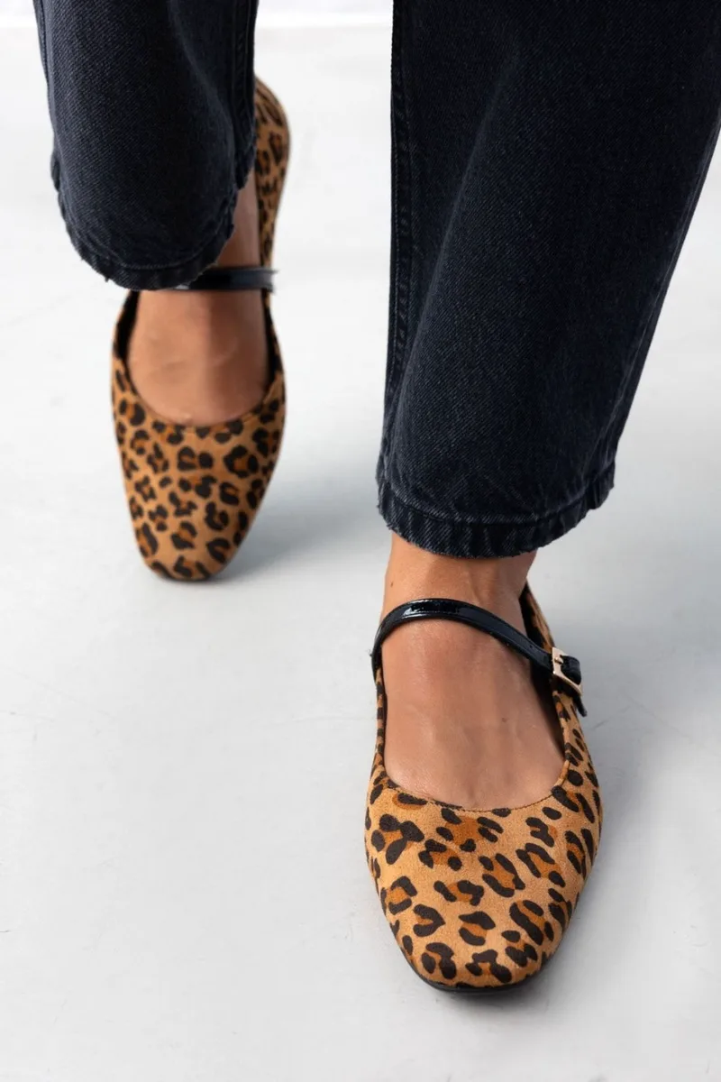 TFP Suede Ballerinas Print - 200 (λεο) - Leopard