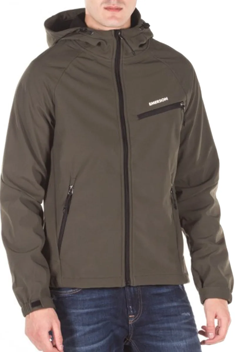Μπουφάν Emerson Soft Shell with Hood 222.EM11.02-HAKI Ανδρικό